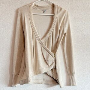 Elegant Guess Pale Gold Wrap Sweater